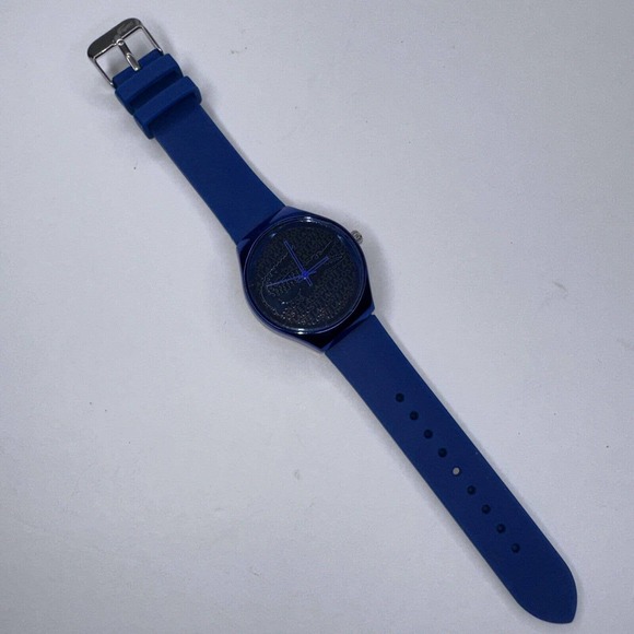 Lacoste Blue Teal Watch Rubber Band Quartz Gator Face Mens main image 10